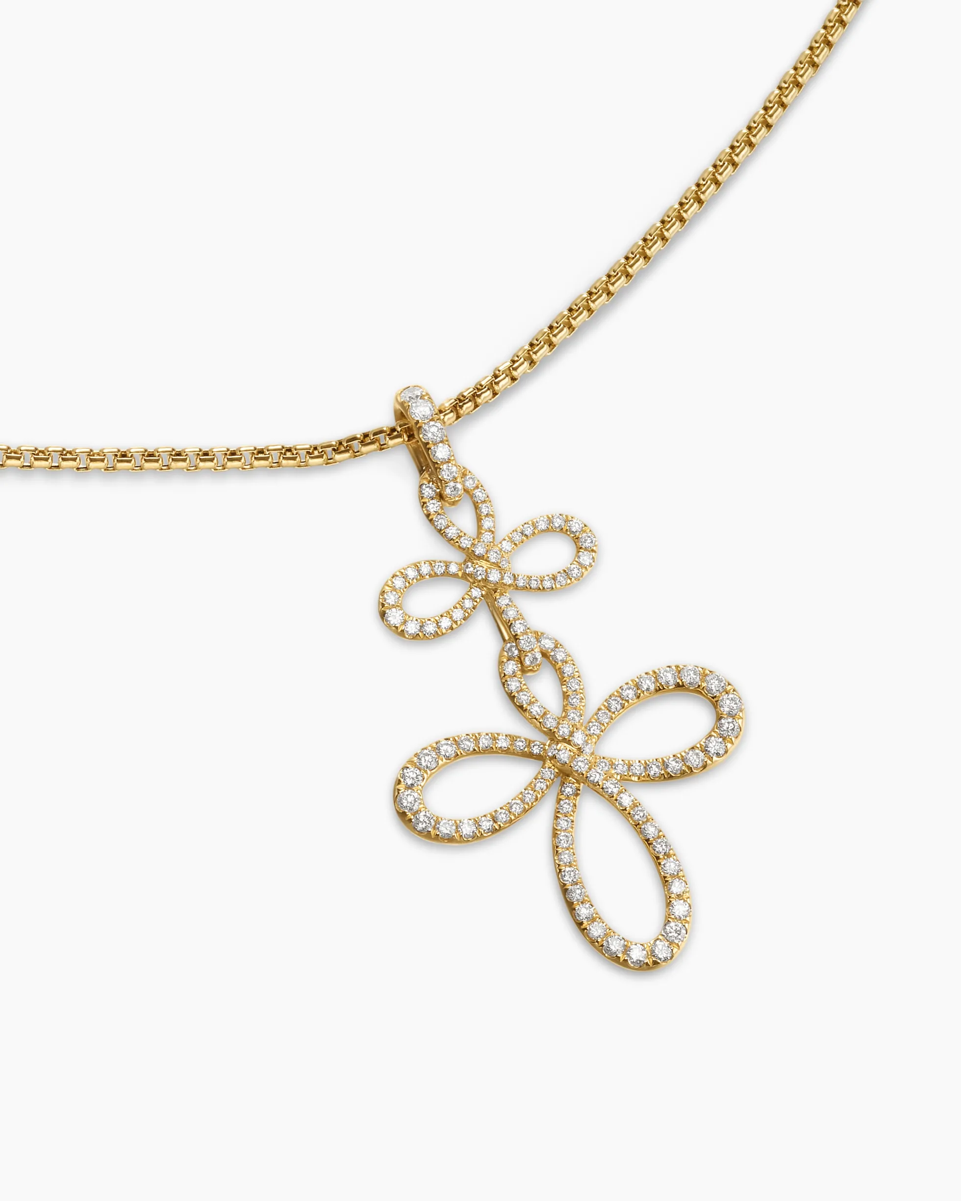 Wisteria® Pendant Necklace 18K Yellow Gold with Diamonds, 38.2mm