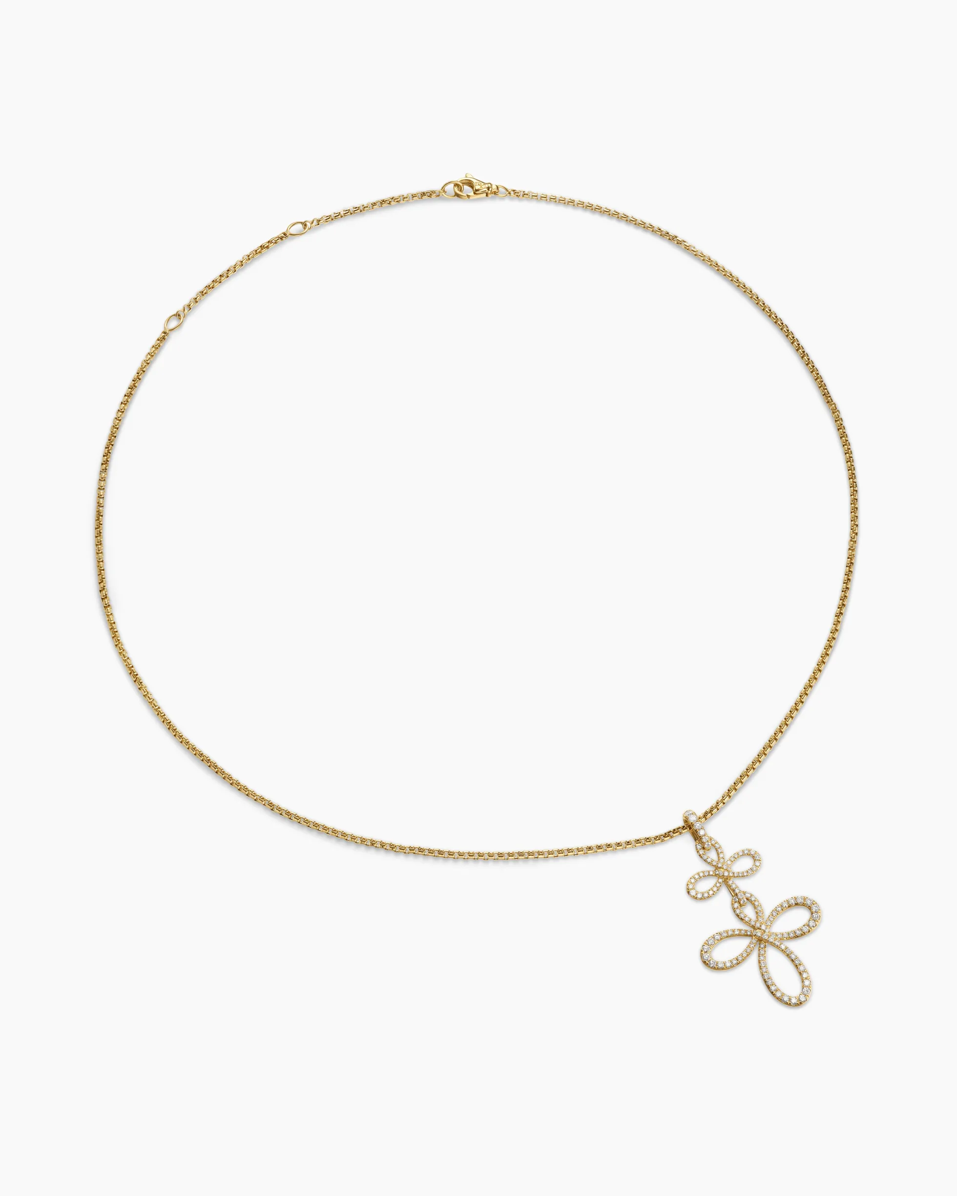 Wisteria® Pendant Necklace 18K Yellow Gold with Diamonds, 38.2mm