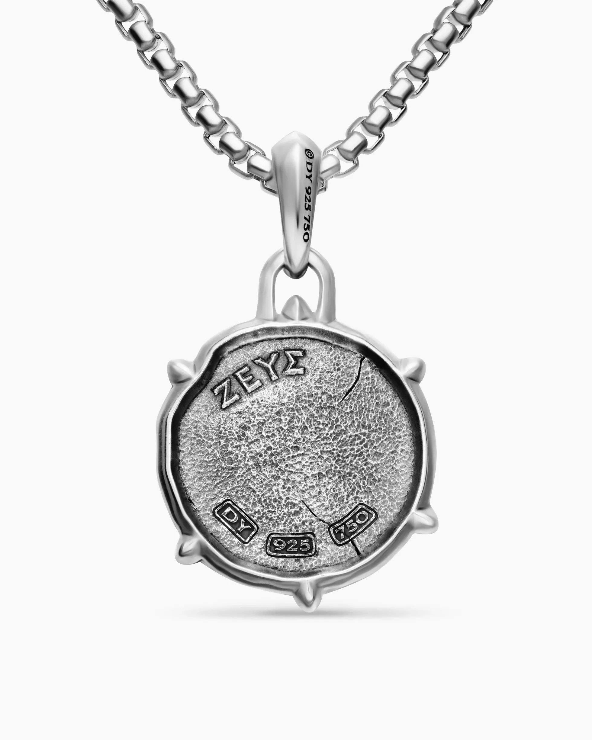 Zeus Amulet Sterling Silver with 18K Yellow Gold, 26.4mm