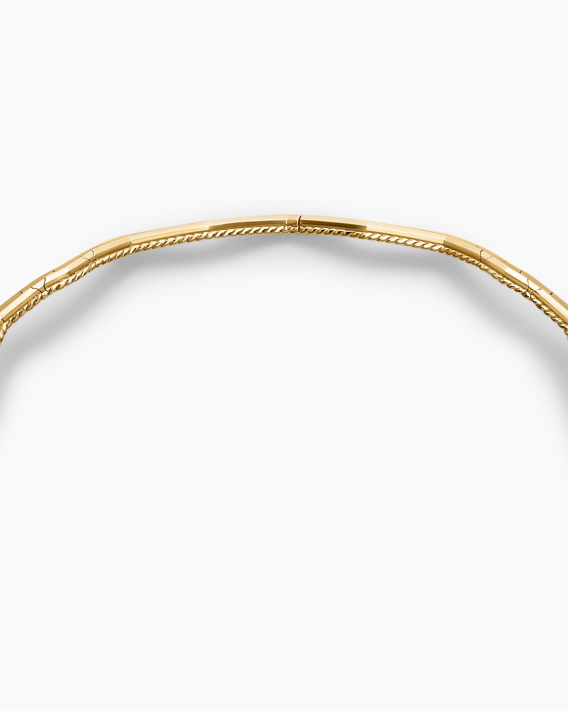 Zig Zag Stax™ Necklace 18K Yellow Gold with Diamonds, 5mm