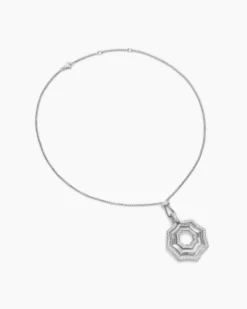 Zig Zag Stax™ Pendant Necklace Sterling Silver with Diamonds, 38mm
