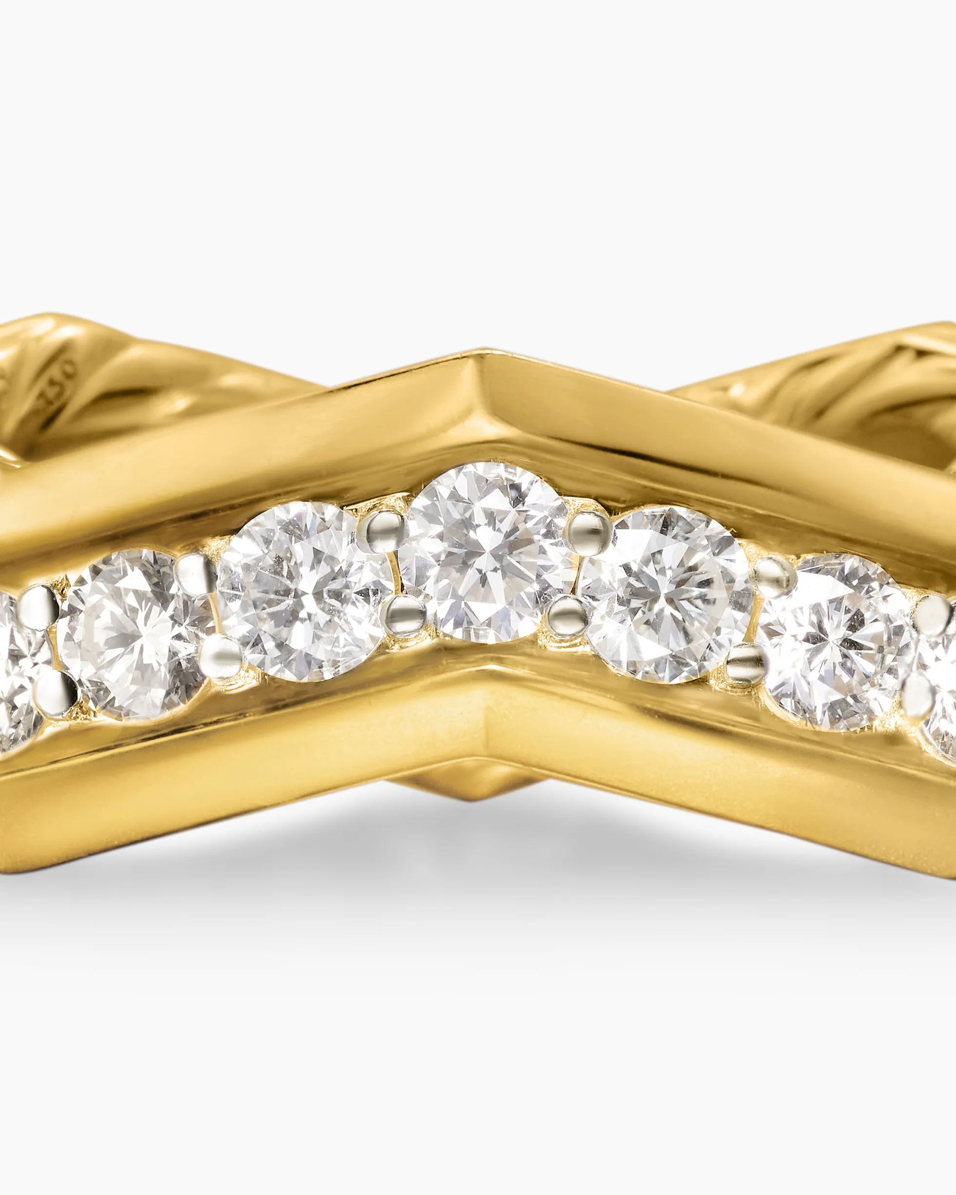 Zig Zag Stax™ Ring 18K Yellow Gold with Diamonds, 5mm
