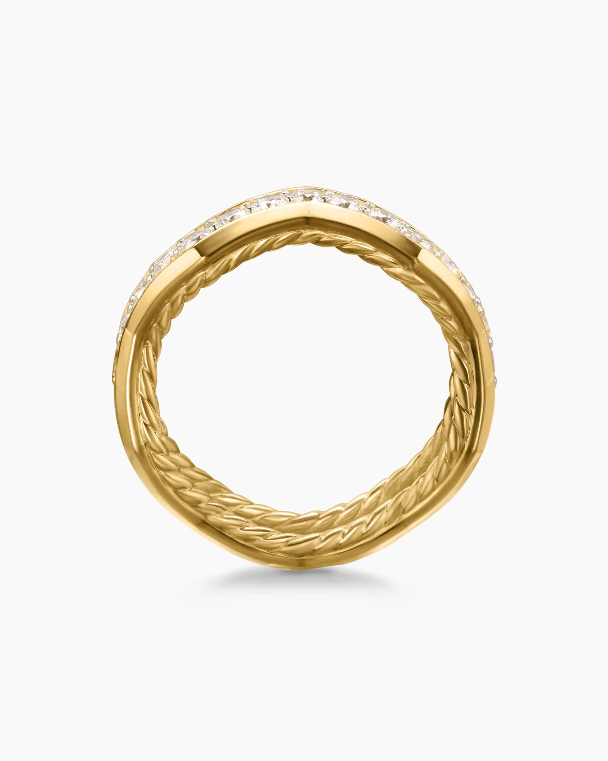 Zig Zag Stax™ Ring 18K Yellow Gold with Diamonds, 5mm