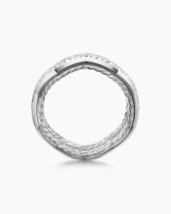 Zig Zag Stax™ Ring Sterling Silver with Diamonds, 5mm